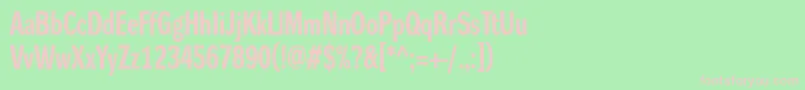 DynagroteskrcBold Font – Pink Fonts on Green Background