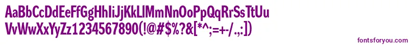 DynagroteskrcBold Font – Purple Fonts on White Background