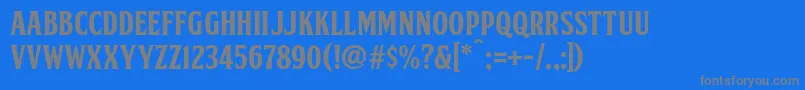 FtySkorzhenNcv Font – Gray Fonts on Blue Background