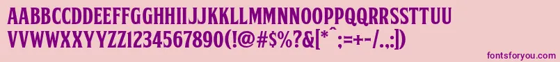 FtySkorzhenNcv Font – Purple Fonts on Pink Background