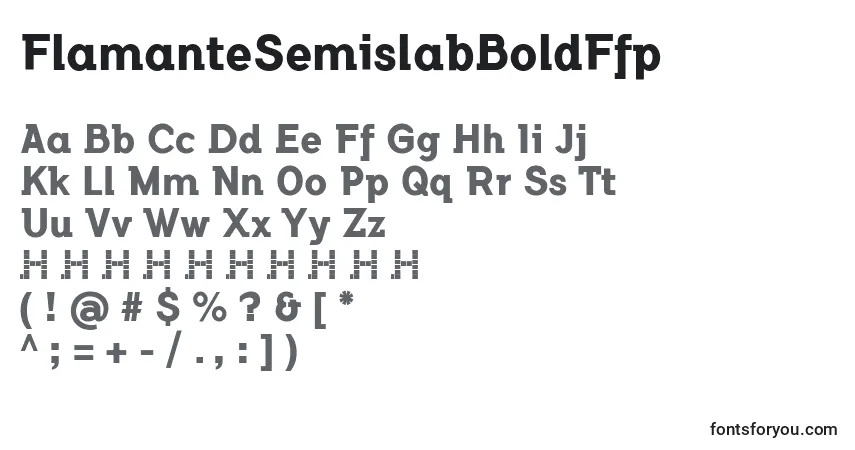 Шрифт FlamanteSemislabBoldFfp – алфавит, цифры, специальные символы