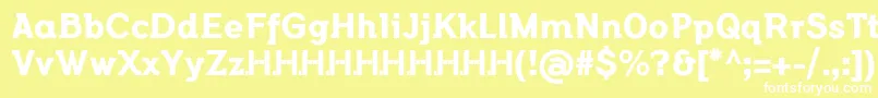 FlamanteSemislabBoldFfp Font – White Fonts on Yellow Background