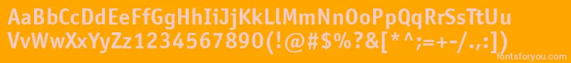 OfficinasansettBold Font – Pink Fonts on Orange Background