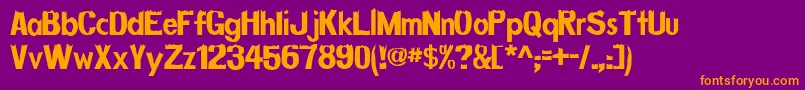 Decaying Font – Orange Fonts on Purple Background