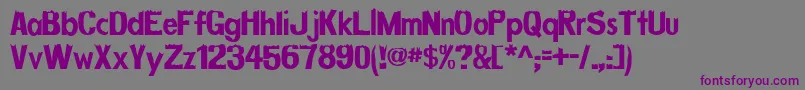 Шрифт Decaying – фиолетовые шрифты на сером фоне