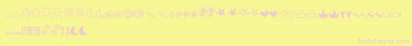 MtfDoodle Font – Pink Fonts on Yellow Background