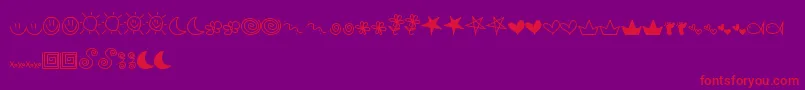 MtfDoodle Font – Red Fonts on Purple Background