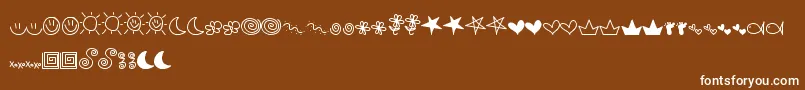 MtfDoodle Font – White Fonts on Brown Background