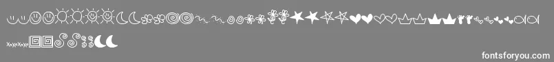 MtfDoodle Font – White Fonts on Gray Background
