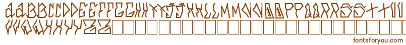 Шрифт Azfuck – коричневые шрифты на белом фоне