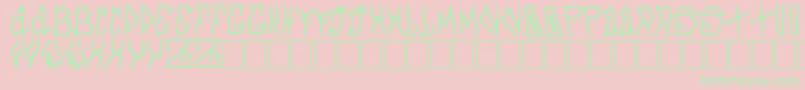 Azfuck Font – Green Fonts on Pink Background