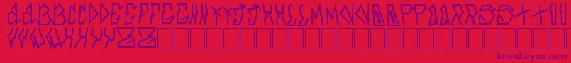 Azfuck Font – Purple Fonts on Red Background