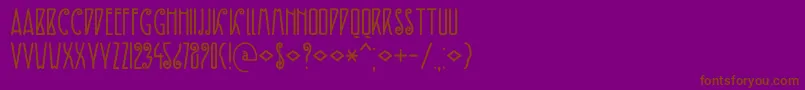 DkFiebigerZwei Font – Brown Fonts on Purple Background