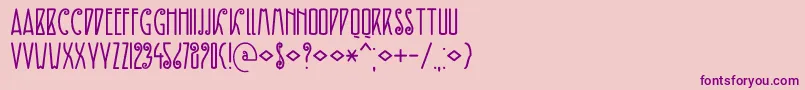 DkFiebigerZwei Font – Purple Fonts on Pink Background