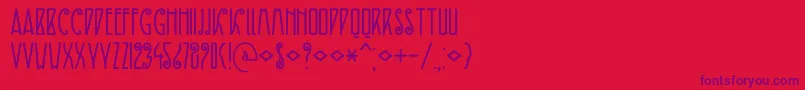 DkFiebigerZwei Font – Purple Fonts on Red Background
