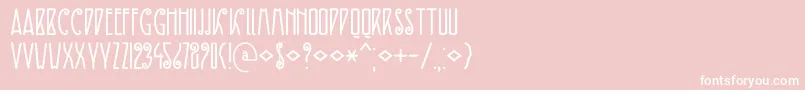 DkFiebigerZwei-fontti – valkoiset fontit vaaleanpunaisella taustalla