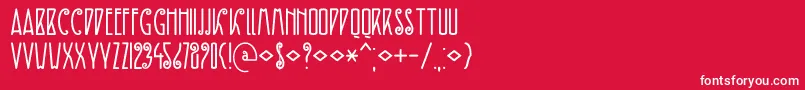 Więcej informacji o czcionce DkFiebigerZwei Czcionka DkFiebigerZwei – białe czcionki na czerwonym tle