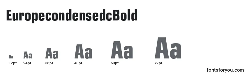 EuropecondensedcBold Font Sizes