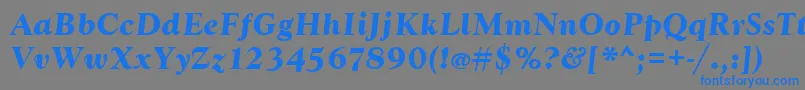 fuente GoudytBoldItalic – Fuentes Azules Sobre Fondo Gris