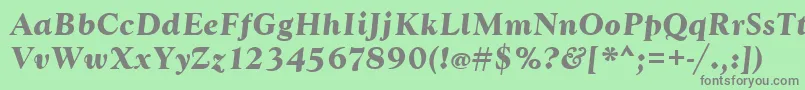 fuente GoudytBoldItalic – Fuentes Grises Sobre Fondo Verde