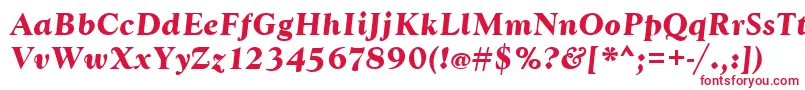 フォントGoudytBoldItalic – 赤い文字