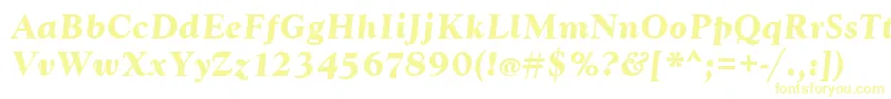 GoudytBoldItalic-fontti – keltaiset fontit