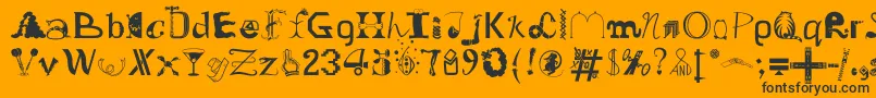 OldDreadfulNo.7Bt Font – Black Fonts on Orange Background