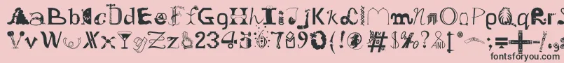 OldDreadfulNo.7Bt Font – Black Fonts on Pink Background