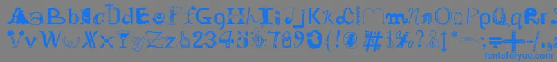 OldDreadfulNo.7Bt Font – Blue Fonts on Gray Background