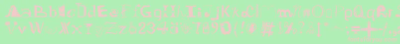 OldDreadfulNo.7Bt Font – Pink Fonts on Green Background