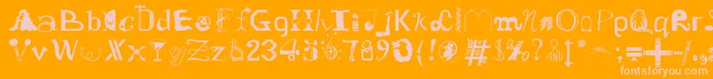 OldDreadfulNo.7Bt Font – Pink Fonts on Orange Background
