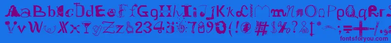 Шрифт OldDreadfulNo.7Bt – фиолетовые шрифты на синем фоне