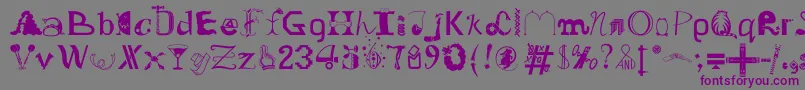OldDreadfulNo.7Bt Font – Purple Fonts on Gray Background