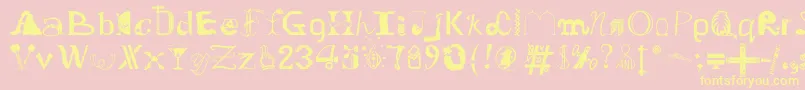 OldDreadfulNo.7Bt Font – Yellow Fonts on Pink Background