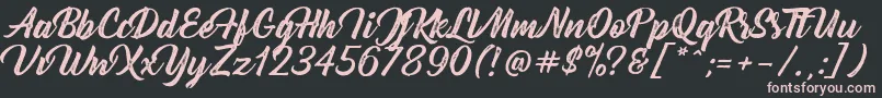 BernadetteRough Font – Pink Fonts on Black Background