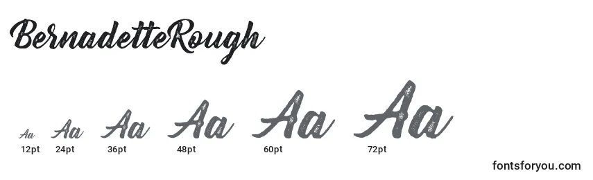 BernadetteRough Font Sizes