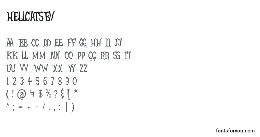 Шрифт HellcatsBv – алфавит, цифры, специальные символы