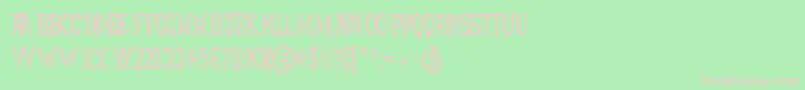 HellcatsBv Font – Pink Fonts on Green Background