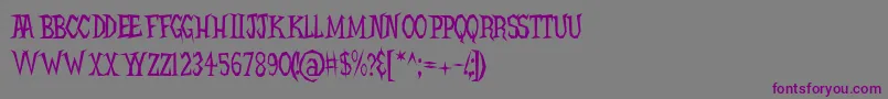 HellcatsBv Font – Purple Fonts on Gray Background
