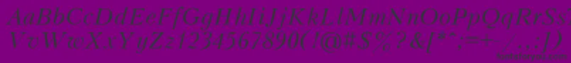 Czcionka Peterbu3 – czarne czcionki na fioletowym tle