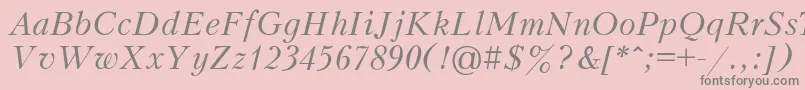 Peterbu3 Font – Gray Fonts on Pink Background