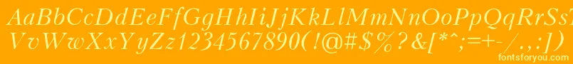 Peterbu3 Font – Yellow Fonts on Orange Background