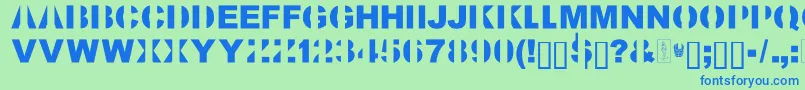 fuente KillAllFonts – Fuentes Azules Sobre Fondo Verde