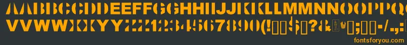 KillAllFonts Font – Orange Fonts on Black Background