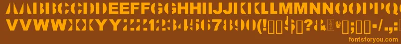 KillAllFonts Font – Orange Fonts on Brown Background