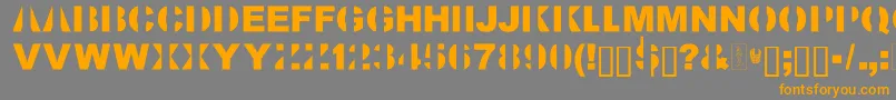 KillAllFonts Font – Orange Fonts on Gray Background