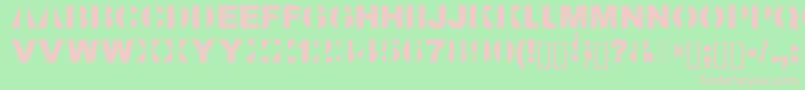 Fonte KillAllFonts – fontes rosa em um fundo verde