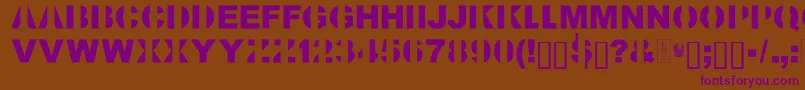 KillAllFonts Font – Purple Fonts on Brown Background