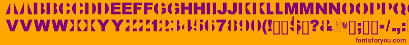 KillAllFonts Font – Purple Fonts on Orange Background