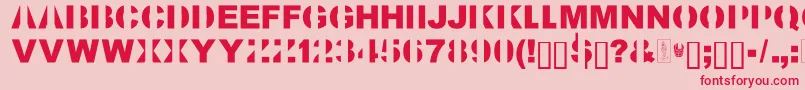 フォントKillAllFonts – ピンクの背景に赤い文字